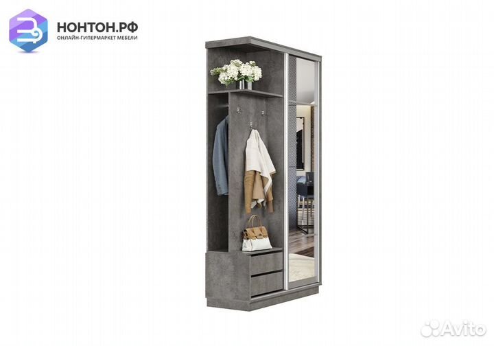 Прихожая-купе Аквила бетон