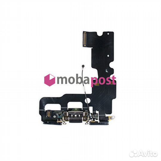 Шлейф для Apple iPhone 7 на системный разъем/микрофон Белый