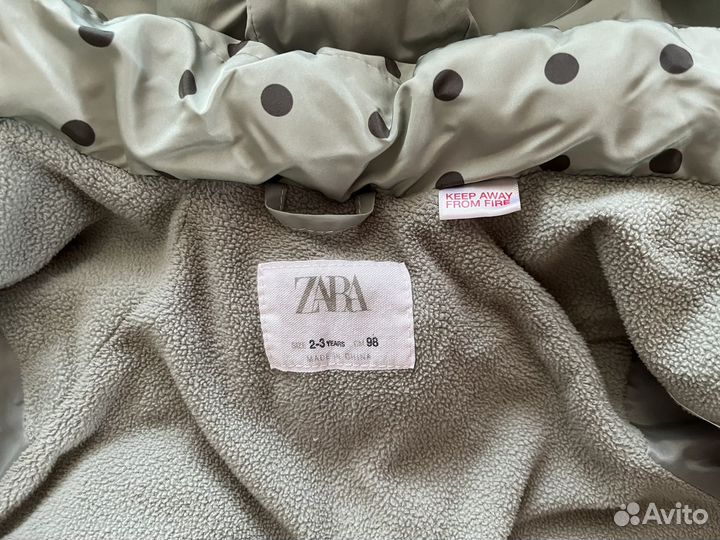 Куртка зимняя 98 zara