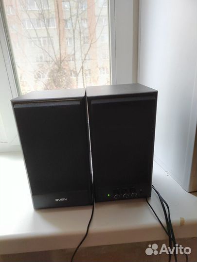 Колонки sven 2.0 SPS-702 чёрный