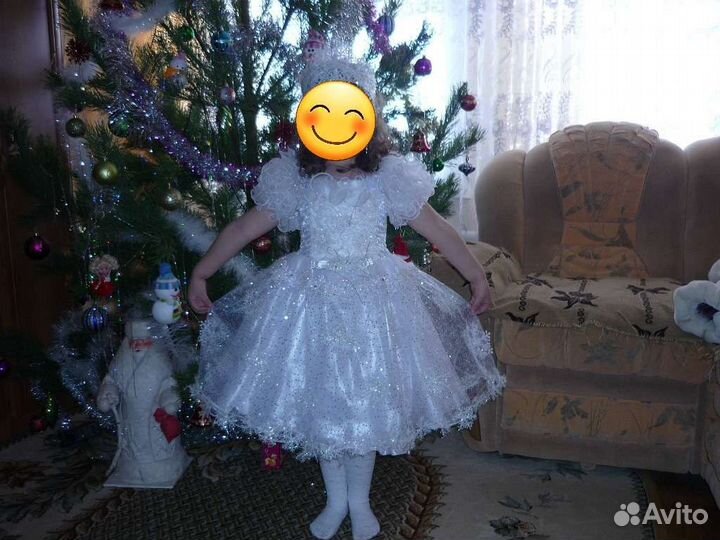 Платье для девочки снежинка