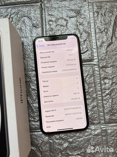 iPhone Xs, 256 ГБ