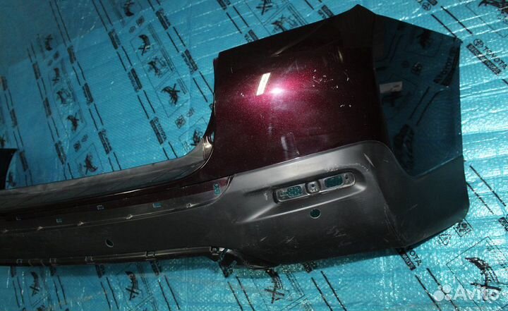 Задний бампер Highlander бордовый 2010-2013