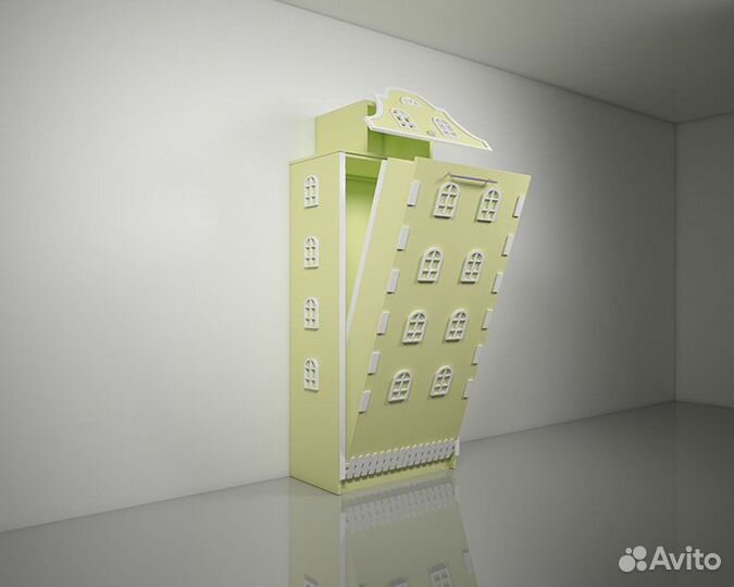 Подъемная откидная шкаф кровать домик детская Б-23