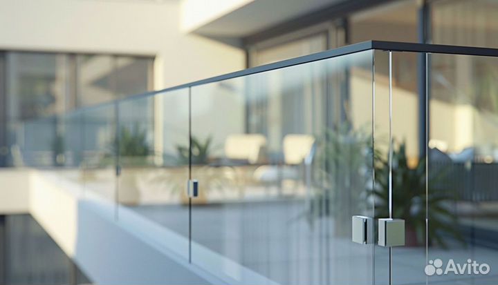 Стеклянное ограждение лестницы на заказ