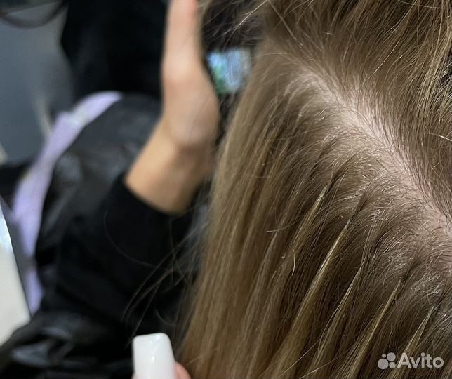 Холодное наращивание волос