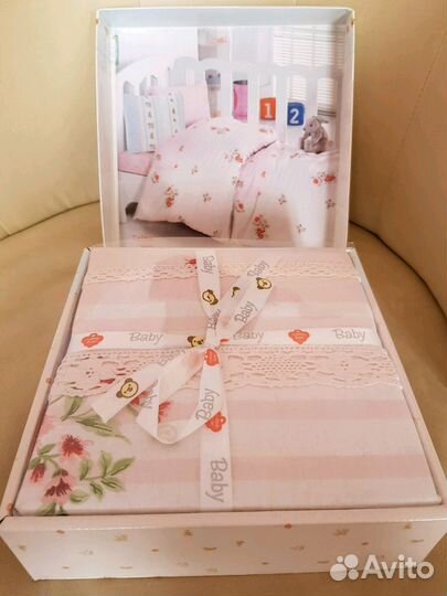 Комплект постельного белья для малышки, новый