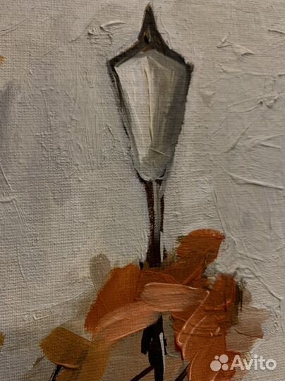 Картина маслом Осень в городе