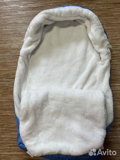 Меховой зимний конверт для новорожденных