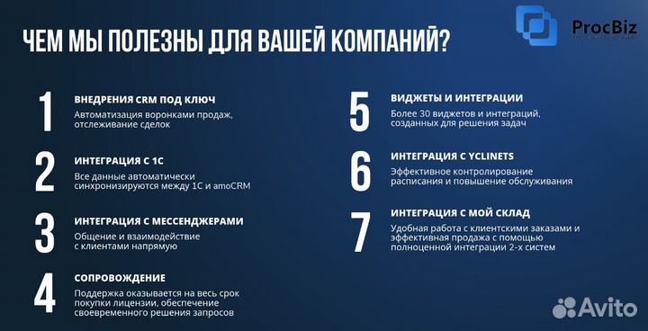 Внедрение, Настройка, Битрикс24 amoCRM CRM