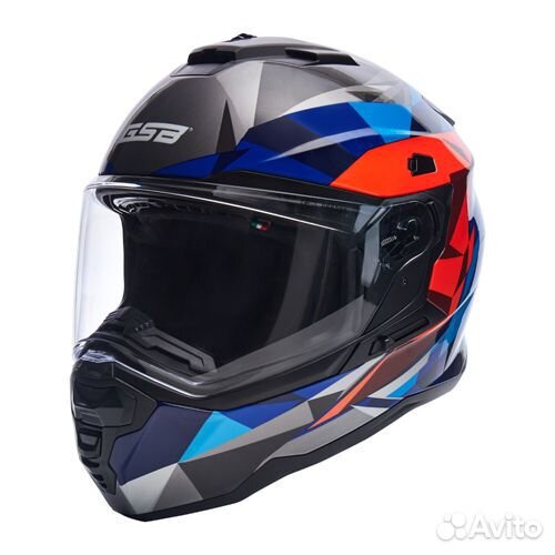 Универсальный шлем GSB XP-22S silver/RED/blue