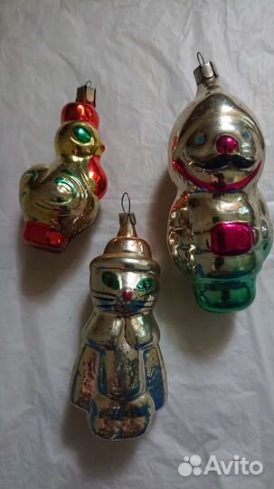 Петушок Кот Елочные игрушки СССР