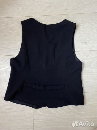 Жилетка для девочки школьная синяя