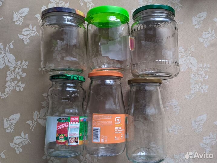 Банки стеклянные 6 шт