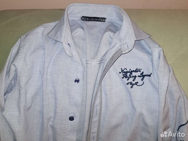 Рубашки, поло школьные 122-128