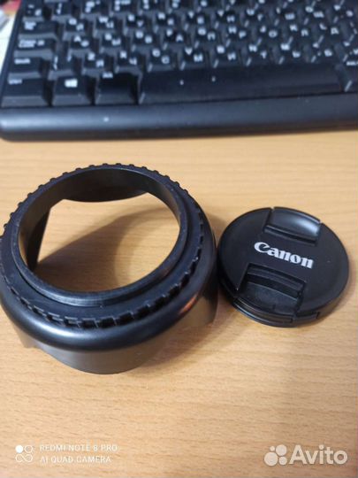 Крышка и бленде для объектива canon