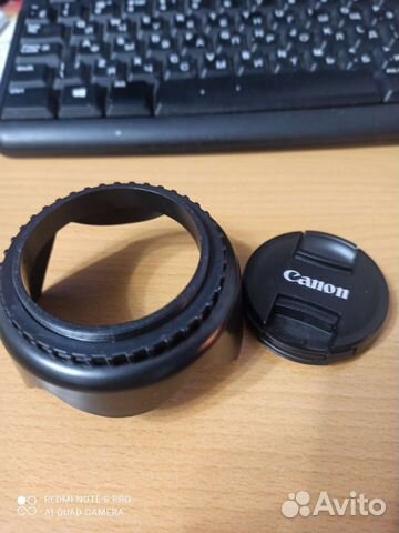 Крышка и бленде для объектива canon