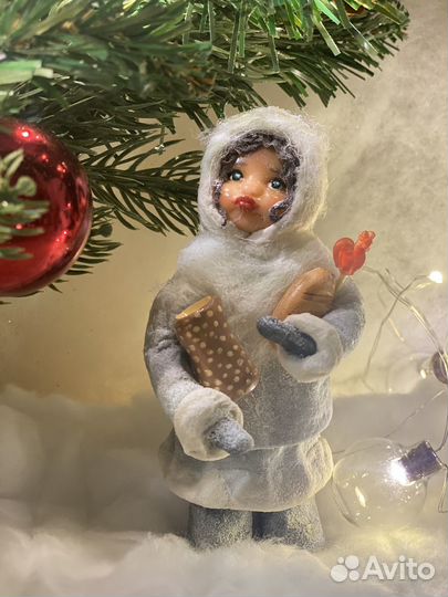 Ватные елочные игрушки