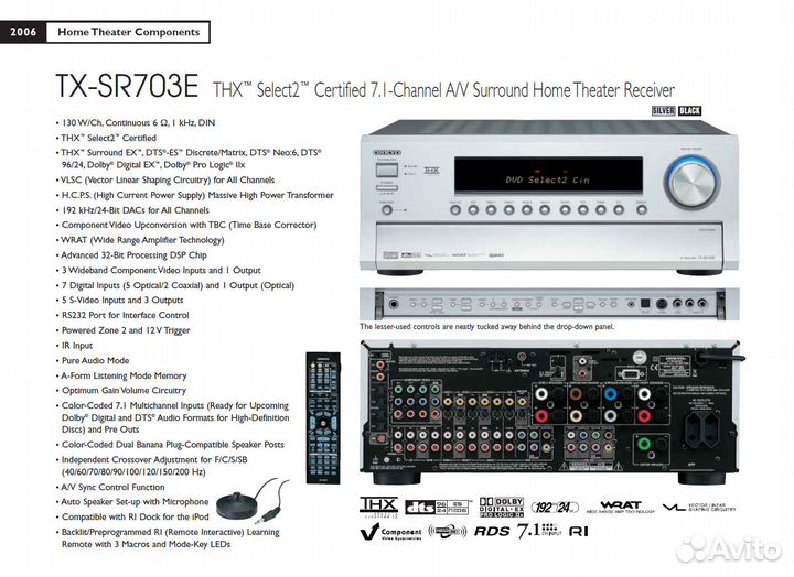 Onkyo TX SR 703 с разной Акустикой