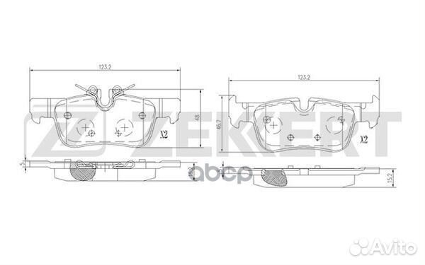 Колодки торм. диск. задн. BMW 2 (F45 F46) 13