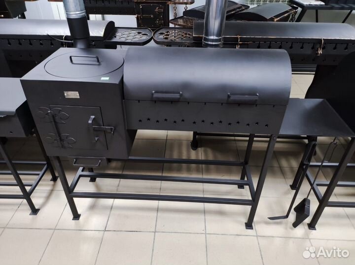 Мангал с крышкой барбекю 4 мм