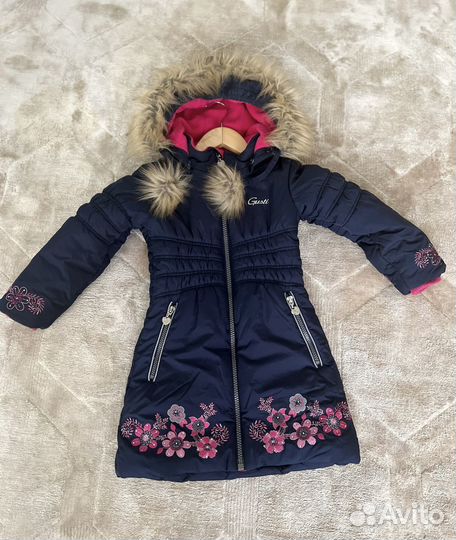 Пальто зимнее на девочку Gusti 110