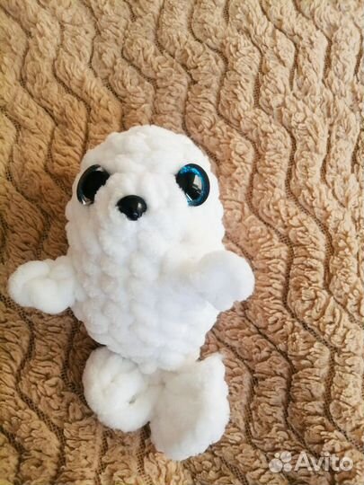 Нерпа вязаная игрушка