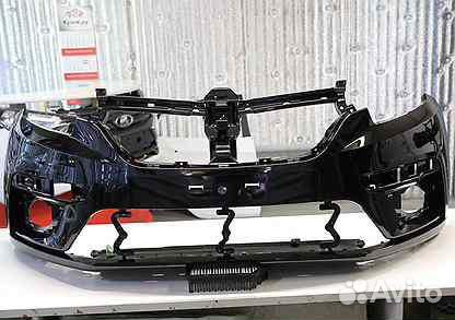 Бампер передний Рено Логан с 2018 черный 676