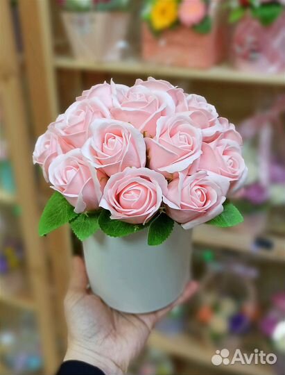 Букет из мыла, мыльных роз, тюльпаны, подарок