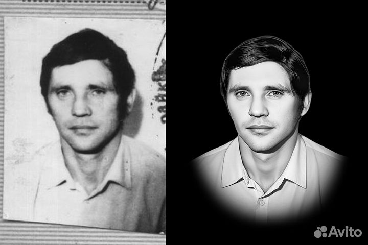 Ретушь обработка фото для гравировки на памятник