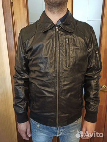 Кожаная куртка, бомбер Rhode Island р.50-52