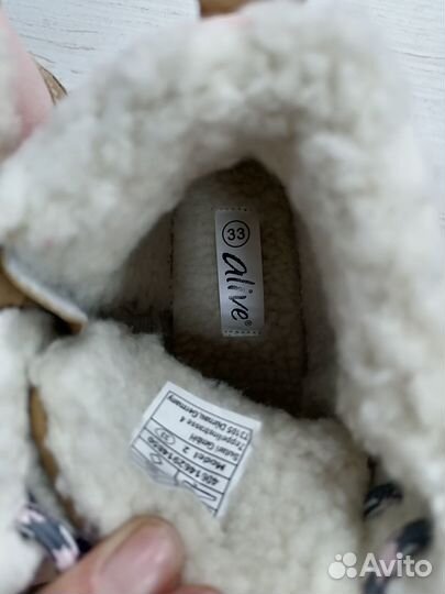 Ботинки зимние для девочки 33 новые