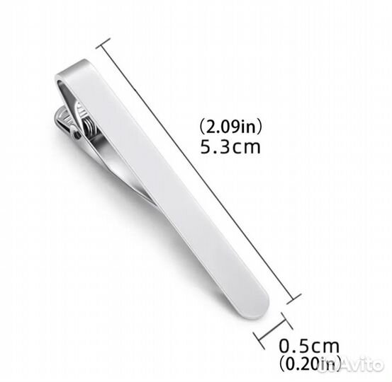 Зажим для галстука цвет серебро, размер 5.3*0.5см