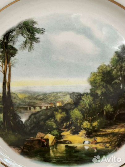 Тарелка настенная пейзаж Barrats of Staffordshire