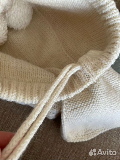 Шапка шлем для девочки зимняя 3-5 лет