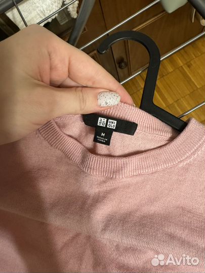 Лонгслив розовый Uniqlo