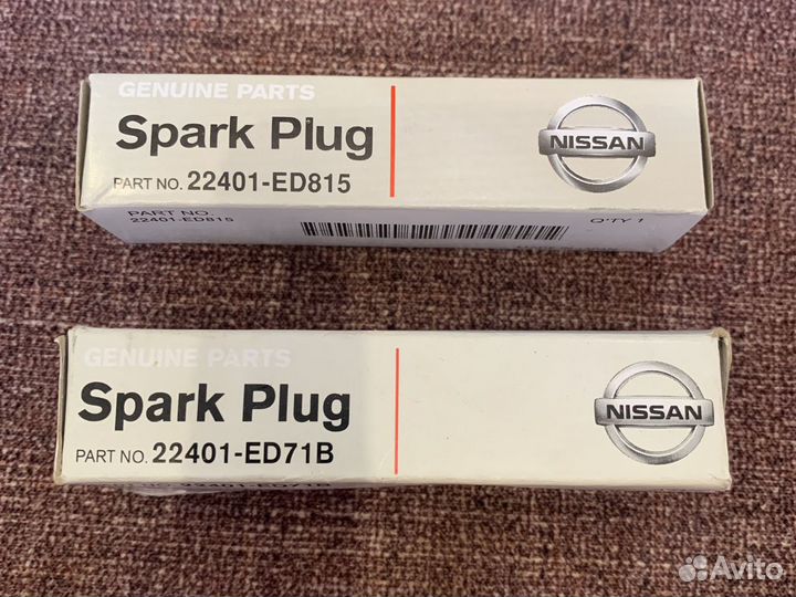 Свечи зажигания nissan 22401-ED71B и 22401-ED815