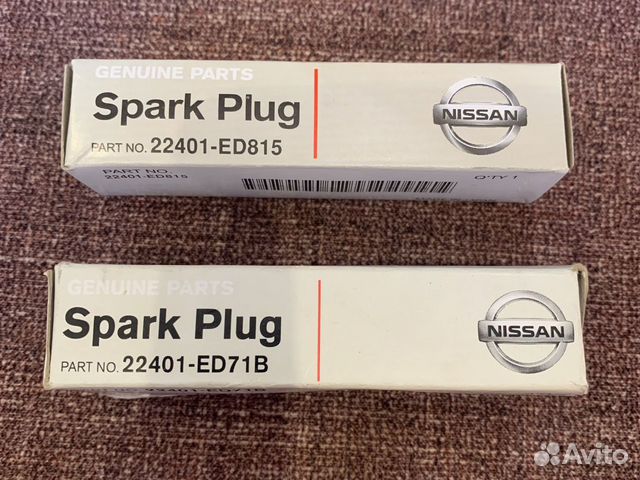 Свечи зажигания nissan 22401-ED71B и 22401-ED815