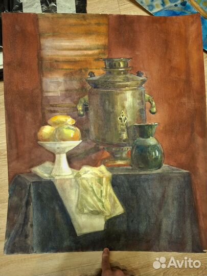 Учебные натюрморты акварелью