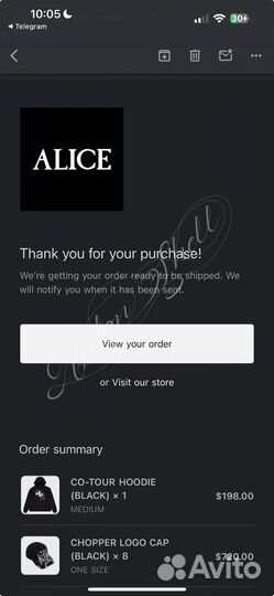 Alice Hollywood под заказ