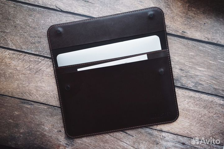 Чехол для macbook из натуральной кожи на магнитах