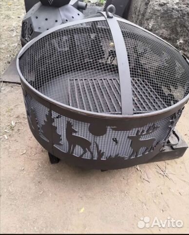 Костровая чаша+купол+сетка с боку