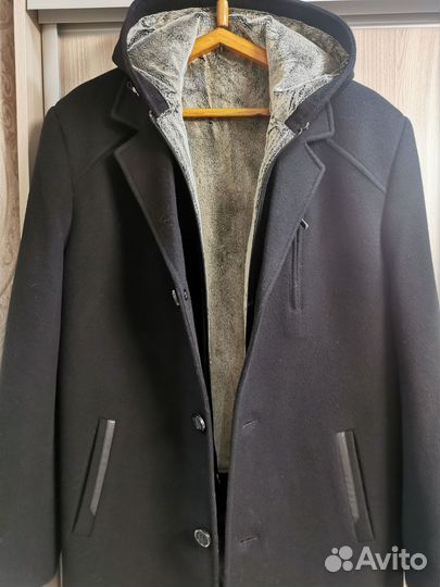 Пальто мужское с капюшоном