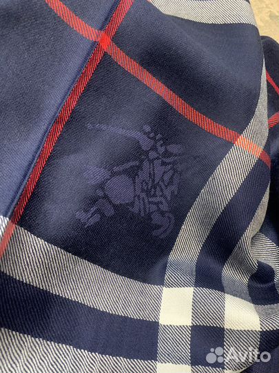 Кашемировый палантин шарф Burberry синий
