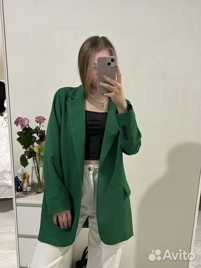 Пиджак женский зеленый