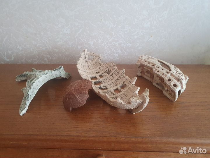 Декорации для аквариума лодка,корабль