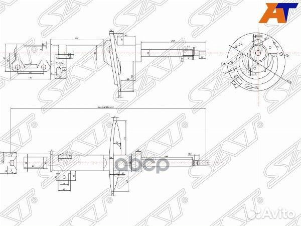 Стойка задняя toyota camry/windom/lexus ES300 0