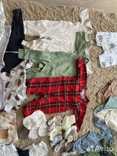 Вещи для новорожденных пакетом 56-62р
