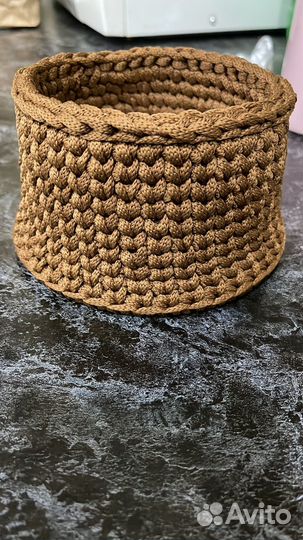 Вязанные корзинки