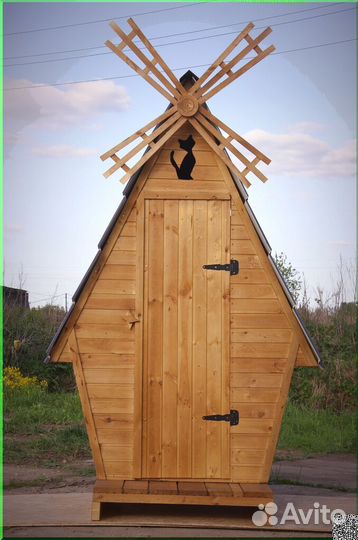 Дачный туалет деревянный ART129